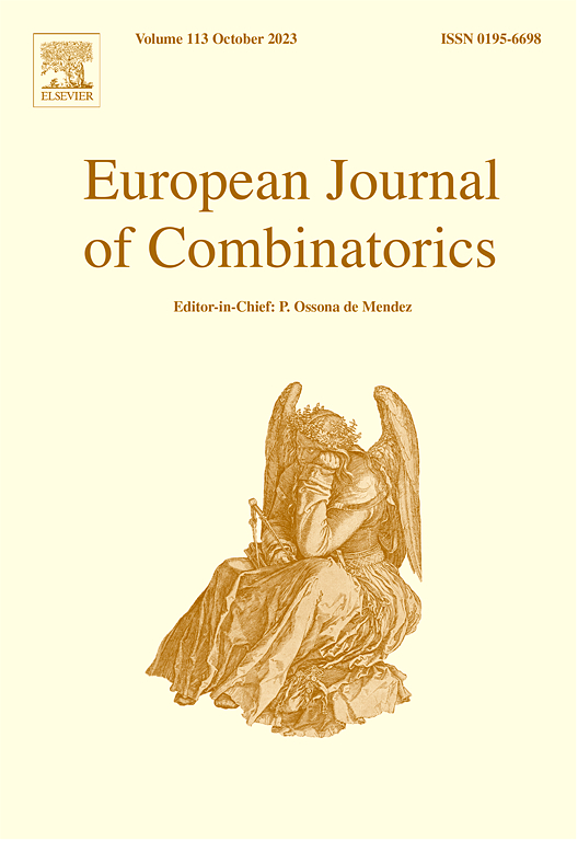 Go to journal home page - European Journal of Combinatorics